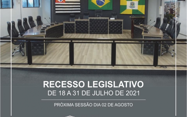 A Câmara Municipal de Ourinhos está em recesso parlamentar