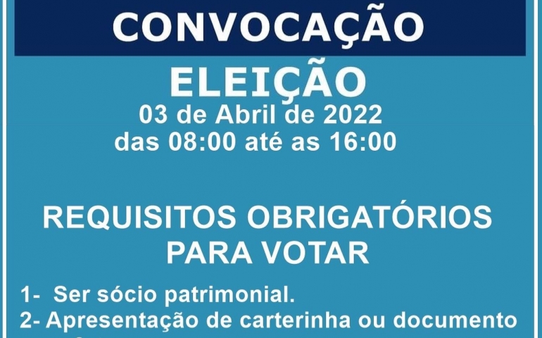 Eleição Clube Balneário Diacui  Domingo 03 de abril