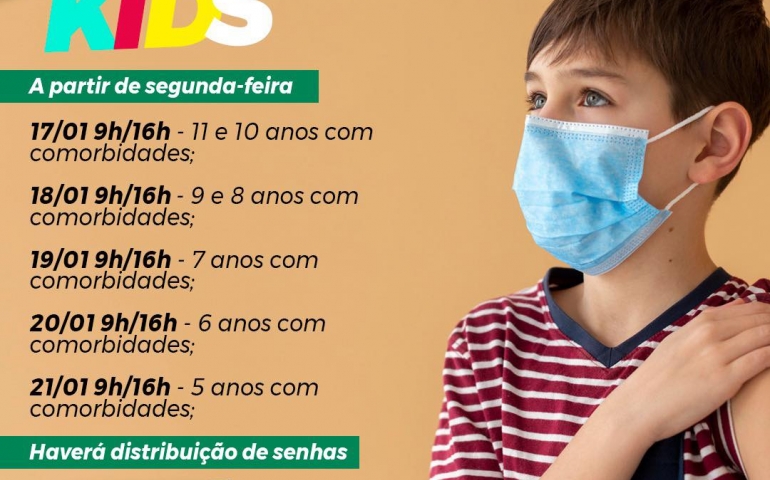 PREFEITURA DE OURINHOS INICIA CAMPANHA DE VACINAÇÃO INFANTIL CONTRA A COVID-19 NA SEGUNDA-FEIRA (17)