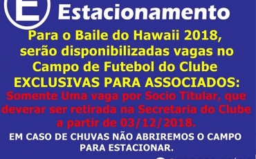 VALE ESTACIONAMENTO BAILE DO HAWAII 2018