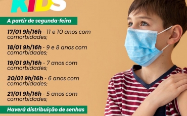 PREFEITURA DE OURINHOS INICIA CAMPANHA DE VACINAÇÃO INFANTIL CONTRA A COVID-19 NA SEGUNDA-FEIRA (17)